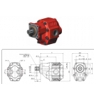 Pompa zębata Binotto LTGH-133 ISO